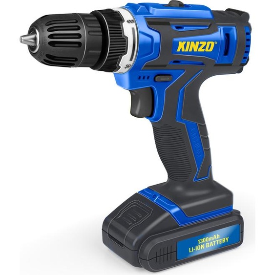 Kinzo Perceuse sans fil - 14.4V - Bleu - Perceuse sans fil - Vitesse variable