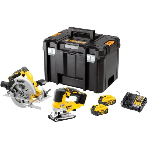 Kit 2 outils DEWALT DCK2012P2T-QW pour le travail du bois XR 18V 5Ah Li-Ion Brushless