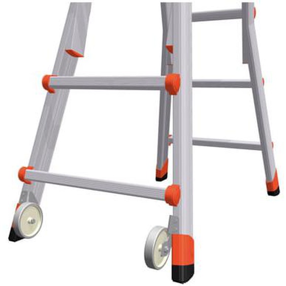 Kit 2 roulettes pour échelles pliable multifonction Hailo