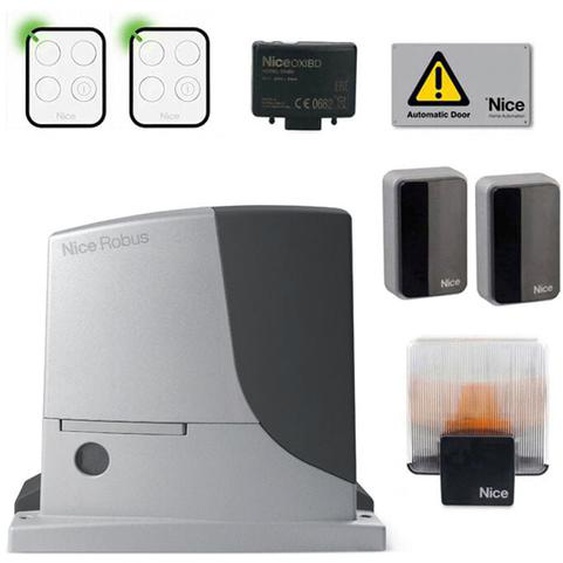 Kit Automatisation pour portails coulissants jusquà 600 kg 24v NICE Robus RB600BDKCE