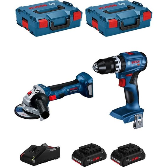 Kit BOSCH BK220 (GWS 18V-7 + GSB 18V-45 + 2 x 4.0 Ah ProCORE + GAL18V-40 + 2 x L-Boxx 136)