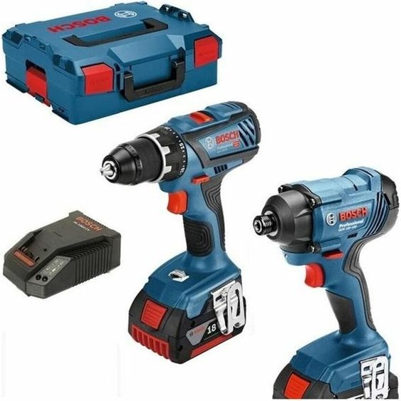 Kit BOSCH Perceuse-visseuse GSR 18V-28 + Visseuse à chocs GDR 18V-160 + 2 batteries 4.0Ah - L 06019G5107