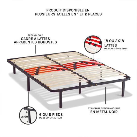Kit cadre à lattes - 160 x 200 cm - Morphologique Zones de Confort