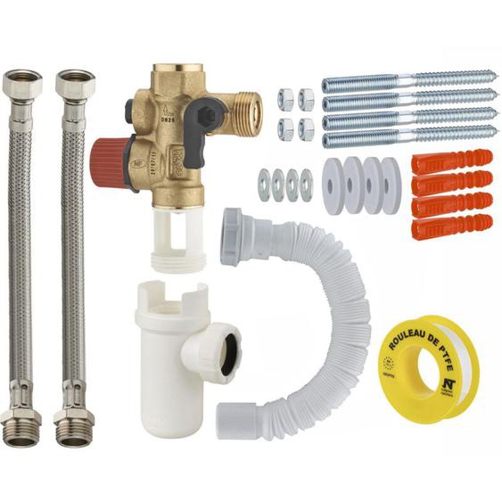 Noyon&thiebault - Groupe de sécurité siège inox nf Droit + kit raccordement / fixation