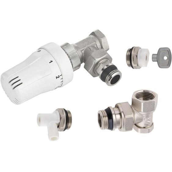 Noyon&thiebault - Kit complet robinet thermostatique équerre pour radiateur M1/2 - F1/2