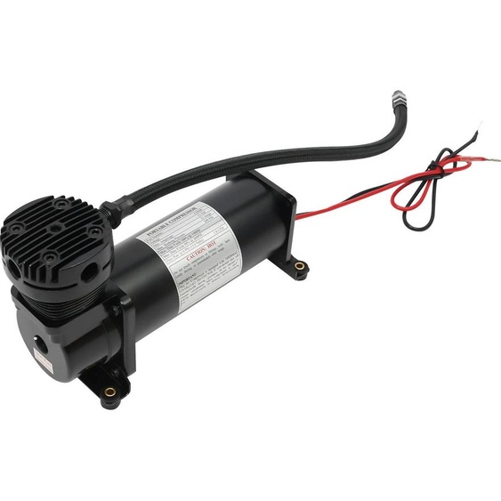 Kit compresseur dair - Compresseur 12 V - 200 PSI - Électrique - Pour suspension pneumatique et klaxon à air comprimé - Noir