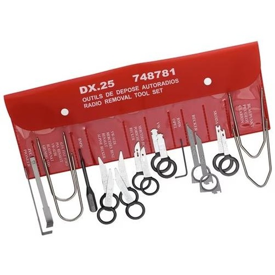 Kit de 20 outils de dépose autoradio FACOM DX.25PB
