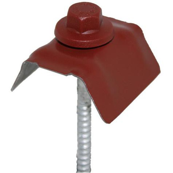 Kit de 50 fixations pour bac acier 1045 (vis l 100 x diam 6 mm) - Coloris - Rouge 8012