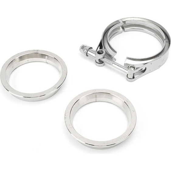 Kit de bride et colliers déchappement en acier inoxydable 304, compatible avec les systèmes de type V, pour tuyaux déchappement de 3,0 pouces (76 mm)