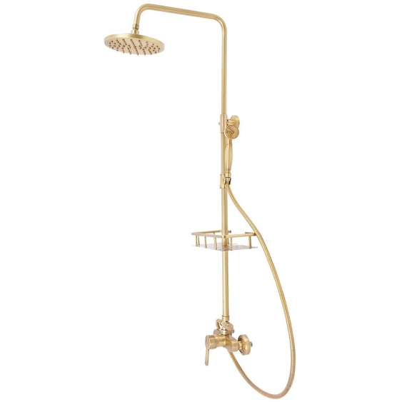 Kit de douche - Colonne de douche - Ensemble de douche - Douche à effet pluie - Douchette à main - Hauteur réglable de 75 à 120 cm