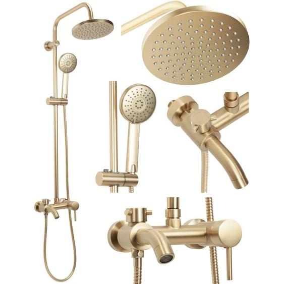 Kit de douche REA luis brush gold