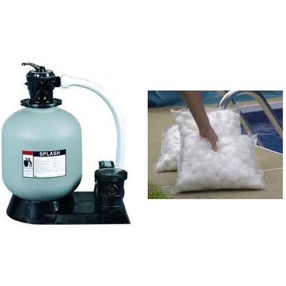 kit de filtration piscine luxe Oregon 12 m3 + 6 sacs AQUALOON