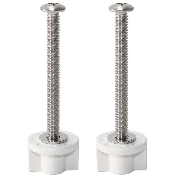 Kit de fixation pour abattant de toilette, 2 pièces, acier inoxydable, 80 mm