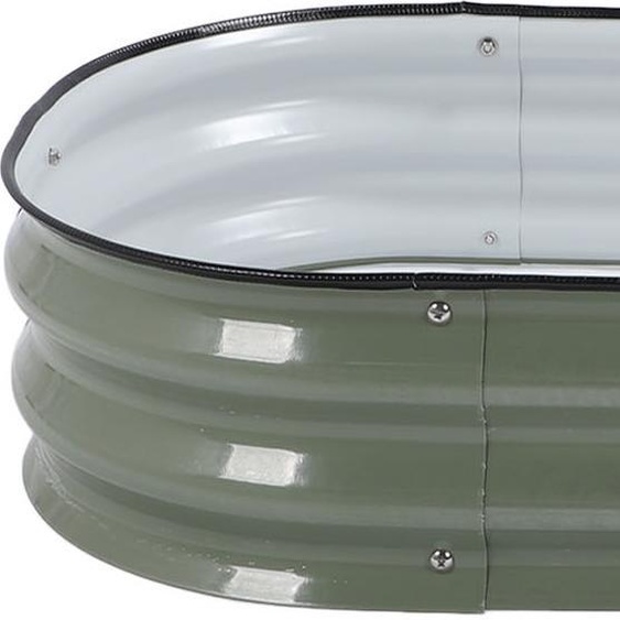 Kit de jardinage surélevé pour légumes, fleurs, jardinières surélevées, boîtes de jardinage surélevées pour lextérieur, facile à bricoler, ovale, vert clair