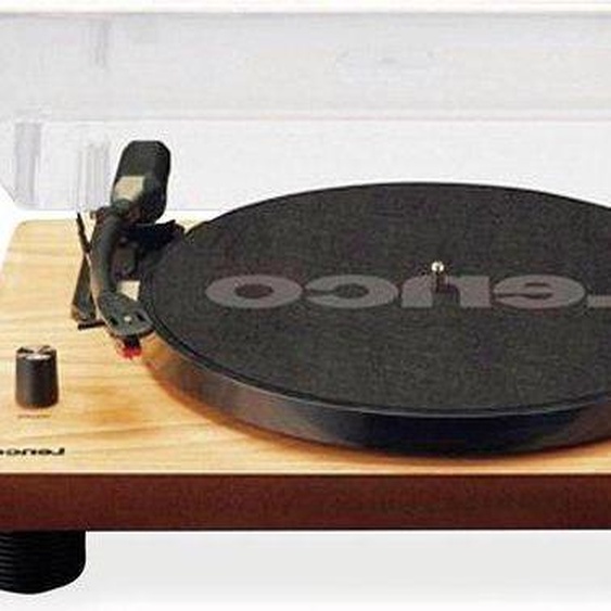 Kit de lecture vinyle avec coffret en bois - Convertisseur USB - Modèle à courroie - 2 stylus