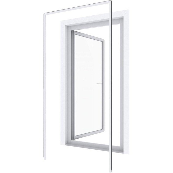 Kit de montage pour moustiquaire - Kit à monter soi-même sans perçage, blanc, 125 x 245 cm