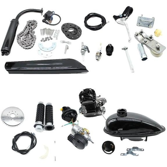 Kit de moteur de vélo en métal, rapport de transmission 18:1, compatible avec les vélos de 26 pouces et plus, noir