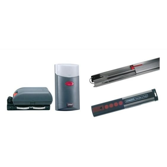 Kit de motorisation complet Sommer duo 500 pour porte de garage avec rail et 2 émetteurs 4 touches 4020V000