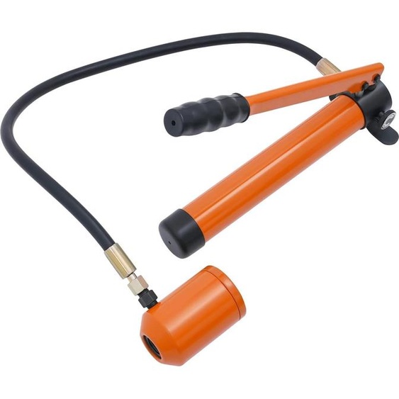 Kit de perforation hydraulique - Pompe manuelle - Kit de 6 matrices - Force de compression 80 kN - Course 25 mm - Diamètre de trou 22,5-61,5 mm - Matériau acier 45# - Orange