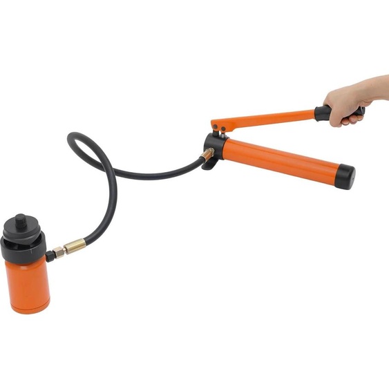 Kit de poinçonnage hydraulique - Pompe manuelle - 6 matrices - 80 kN - Course 25 mm - CE - Acier 45# - Couleur métal
