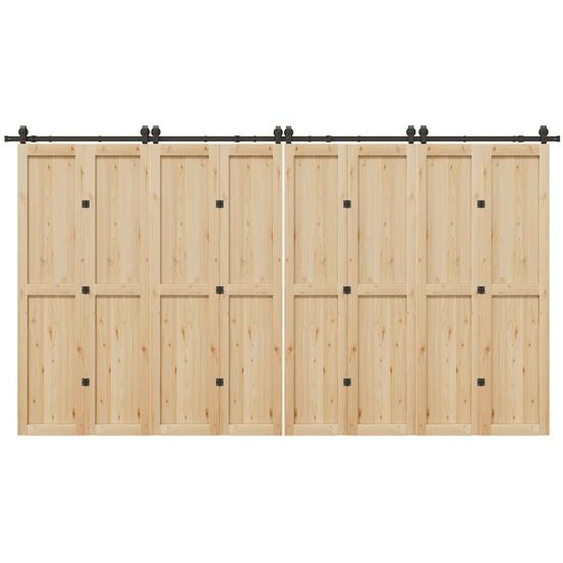 Kit de quincaillerie de porte coulissante 400 cm acier noir