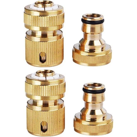 Kit de raccordement pour tuyau darrosage en laiton 1/2 pouce - filetage intérieur - filetage extérieur - lavage de voiture - raccord de tuyau