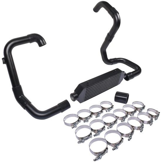 Kit de radiateur intermédiaire, en aluminium, dimensions : 600 mm x 300 mm x 76 mm, compatible avec Audi A3 8L, Seat Leon, Golf MK4