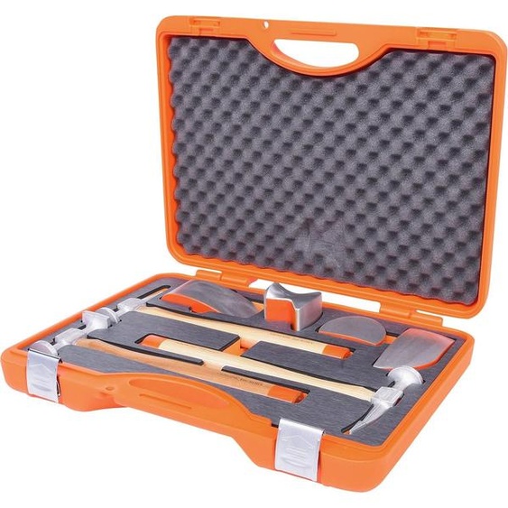 Kit de réparation de carrosserie en aluminium, 7 pièces, dans une mallette en plastique