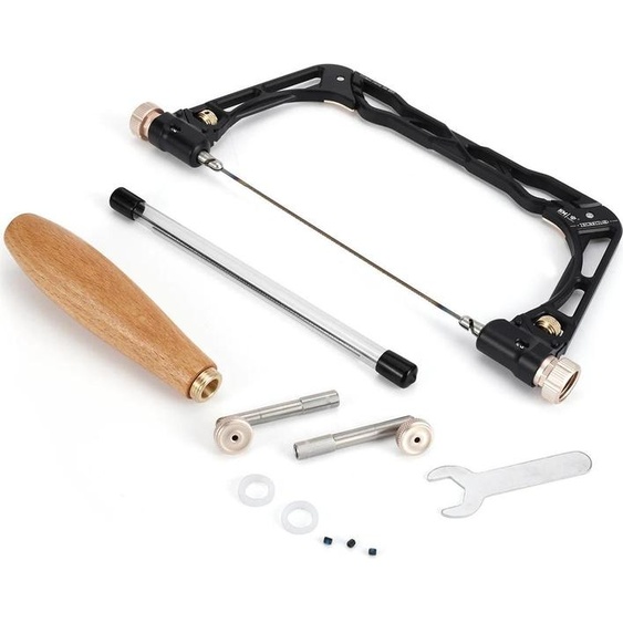 Kit de scie à métaux - Scie à métaux de précision KM-19 - Lame de scie de 15 cm - Pour bois, plastique, caoutchouc, métaux tendres - Outil de travail du bois - Kit de scie à métaux