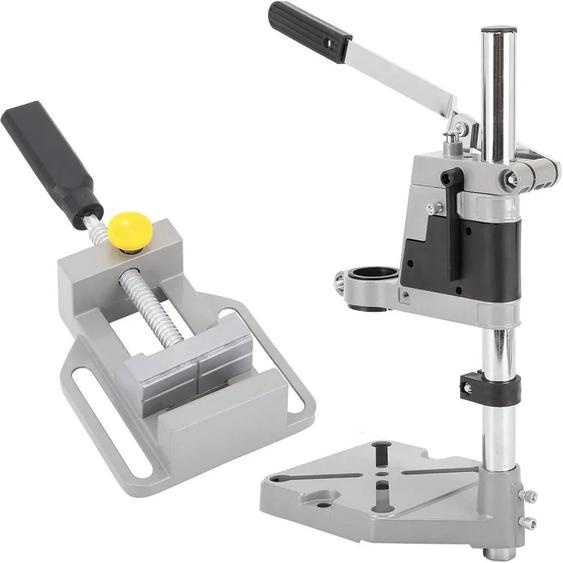 Kit de support de perçage - Support de perçage réglable - Alliage daluminium - Universel - Porte-perceuse - Travail du bois - Perçage dassistance