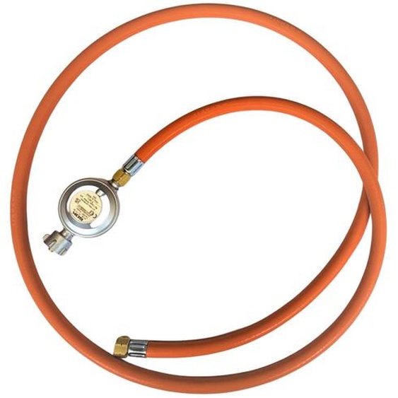 Kit de tuyaux à gaz propane-butane Zatechs avec régulateur GOK 3 m 50 mbar Ø 9,0 mm 21,8 mm filetage x 1/4 filetage à gauche raccord barbecue à gaz camping-car camping