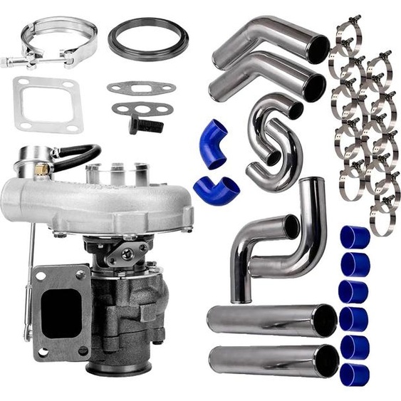 Kit de tuyaux déchangeur dair de suralimentation turbo, adapté universellement aux moteurs de 4 à 6 cylindres, jusquà 420 CV de pression de suralimentation, construction en aluminium durable