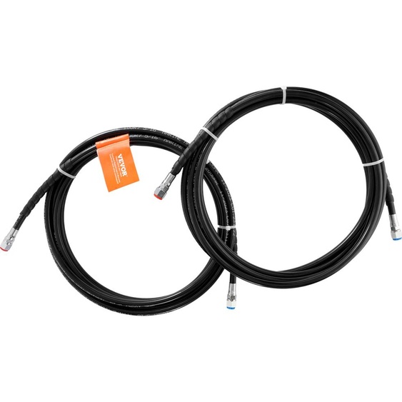 Kit de tuyaux hors-bord VEVOR, tuyau de direction hydraulique de 609 cm, tuyaux de bateau hydrauliques TPEE anti-fuite en 2 parties, Compatible avec le système de direction hydraulique marine hors-bord jusquà 300 CV