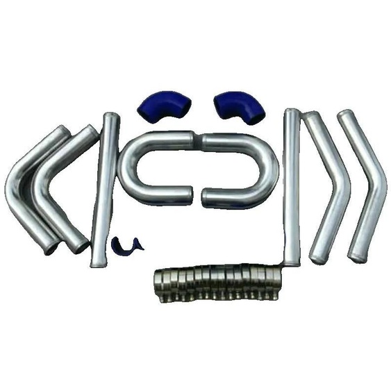 Kit de tuyaux pour intercooler, construction en aluminium, adaptable à différents modèles, couleur noire