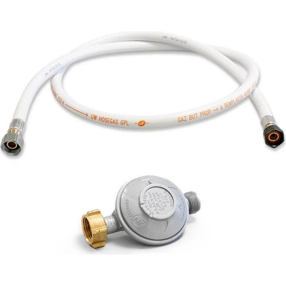 Kit détendeur Gaz Butane 28 mbar vissable gaz + Tuyau gaz flexible 2 m à embouts vissables