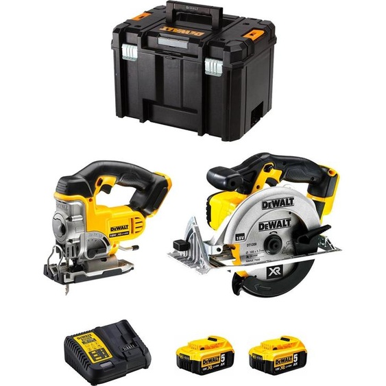 Kit DeWALT DCK XR2WP2T (DCS331 + DCS391 + 2 x 5.0 Ah + DCB115 + TSTAK VI)