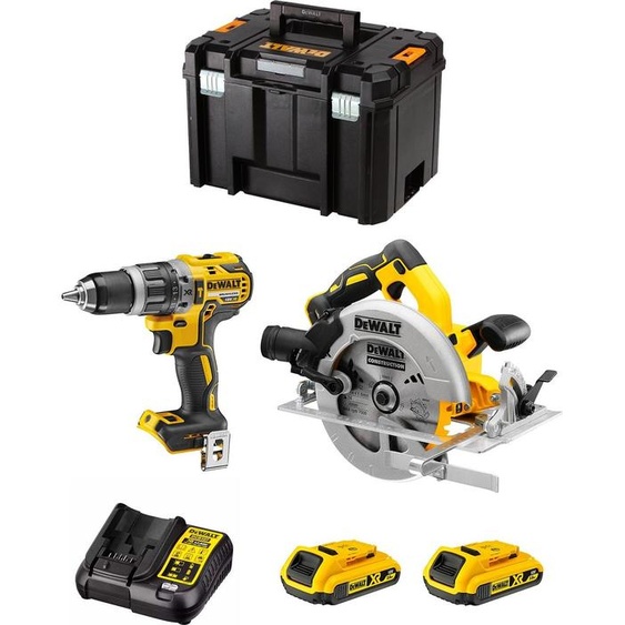 Kit DeWALT DWK203 (DCD796 + DCS570 + 2 x 2.0 Ah + DCB107 + TSTAK VI)