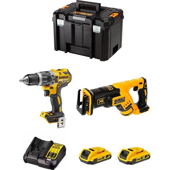 Kit DeWALT DWK205 (DCD796 + DCS367 + 2 x 2.0 Ah + DCB107 + TSTAK VI)