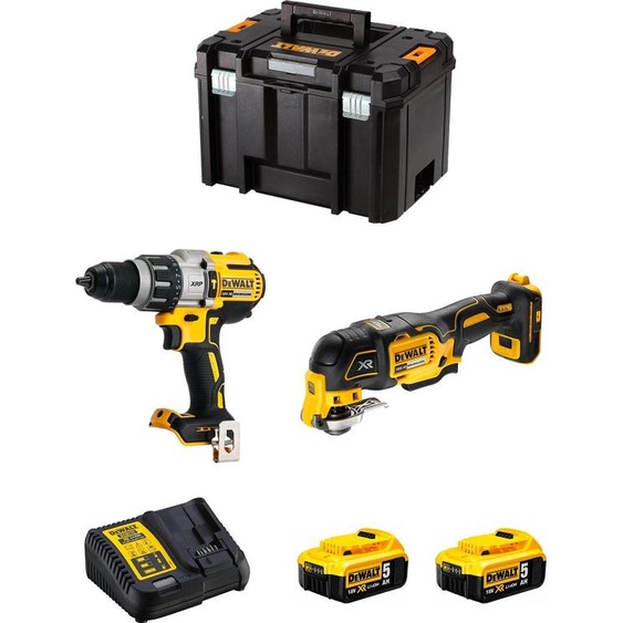 Kit DeWALT DWK219 (DCD996 + DCS355 + 2 x 5.0 Ah + DCB115 + TSTAK VI)