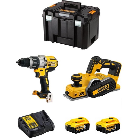 Kit DeWALT DWK220 (DCD996 + DCP580 + 2 x 5.0 Ah + DCB115 + TSTAK VI)