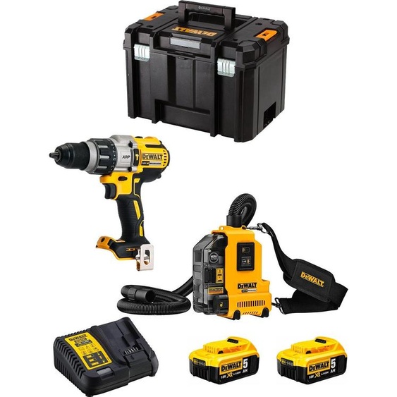 Kit DeWALT DWK225 (DCD996 + DWH161 + 2 x 5.0 Ah + DCB115 + TSTAK VI)