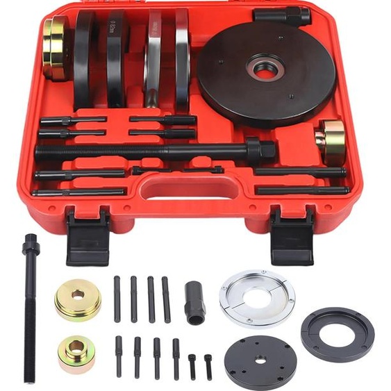 Kit dextracteurs de roulements de roue 82 mm - Outil de démontage de moyeu/roulement de roue - Universel - Acier à haute teneur en carbone - Pour métal - Pour réparation automobile - Noir