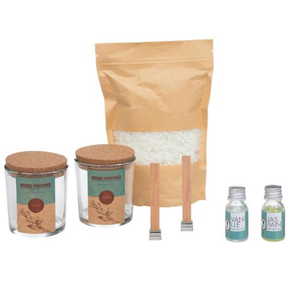 Kit DIY 2 bougies Jasmin Vanille 20h