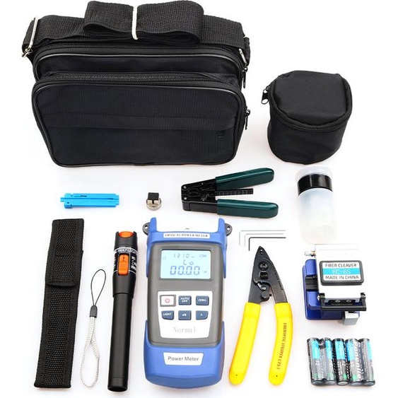Kit doutils pour fibre optique, wattmètre optique, testeur de fibre 10 mW, kit doutils pour fibre à épissure froide