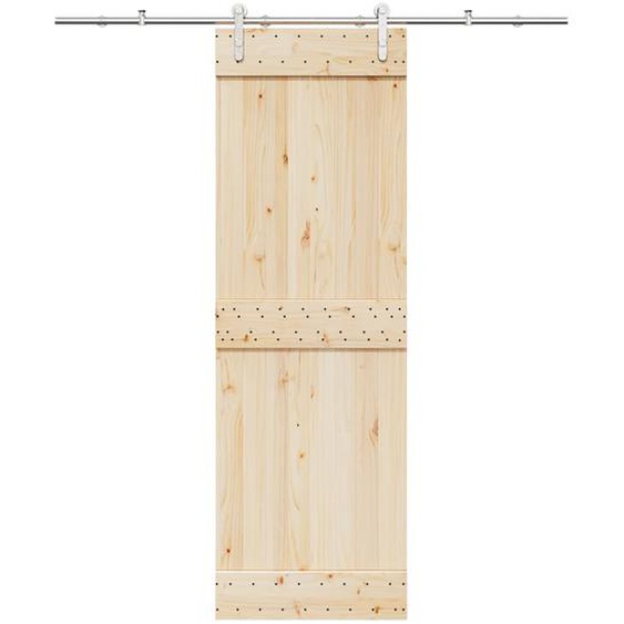 Kit fixation porte coulissante 183 cm Acier inoxydable Argenté