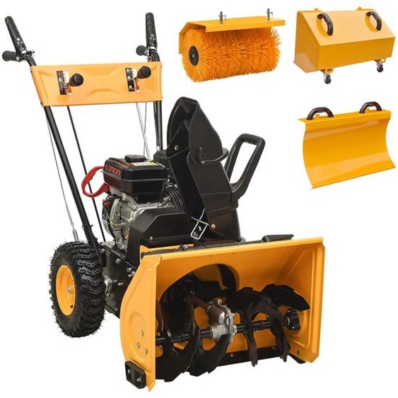 kit fraise à neige et balayeuse 4 en 1 à essence 6,5 CV , balayeuse Design 2024