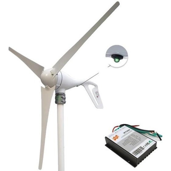 Kit générateur éolien, puissance 400W, régulateur PWM, 24V, 3 lames blanches, 400W