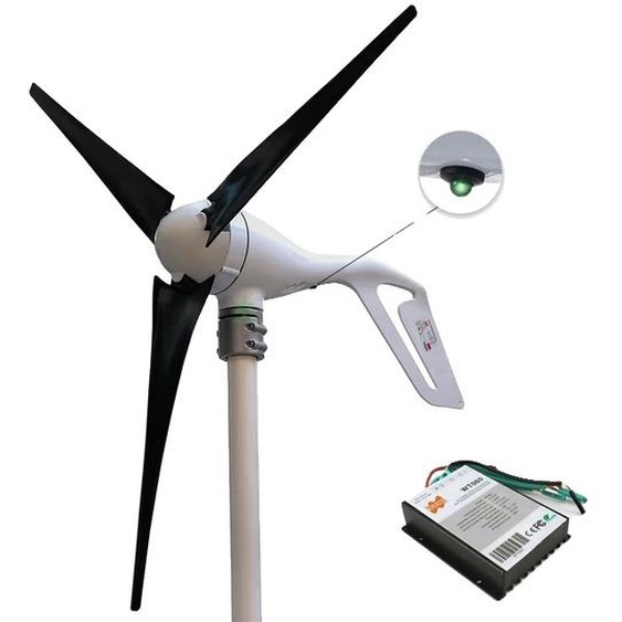 Kit générateur éolien, puissance 400W, régulateur PWM, 24V, 3 lames noires, 400W