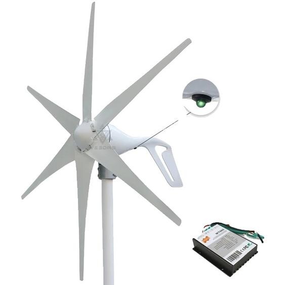 Kit générateur éolien, puissance 400W, régulateur PWM, 24V, 6 lames blanches, 400W