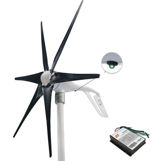 Kit générateur éolien, puissance 400W, régulateur PWM, 24V, 6 lames noires, 400W